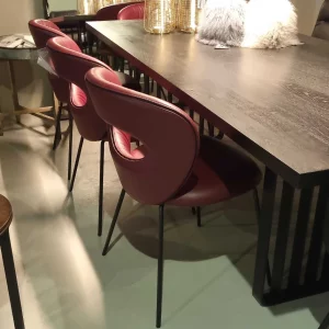 KFF - 4x Stuhl Alice Leder rubin - LP 5.760,- EUR