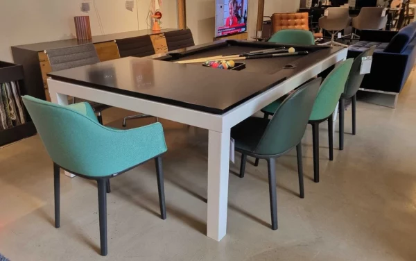 Fusiontable - Billiardtisch / Esstisch Metal Line weiß - LP 8.822,- EUR – Bild 2