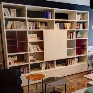 San Giacomo - Bücherwand/-Regal Modo weiß/rot - LP 7.249,- EUR