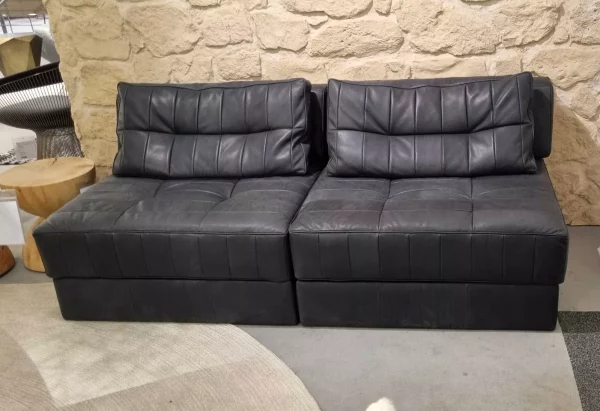 De Sede - 2x Sitzelement DS 1088 Leder schwarz - LP 11.665,- EUR