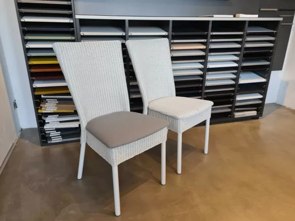 Lloyd Loom - 4 Geflechtstühle weiß unterschiediche Ausf. - LP 5.500,- EUR – Bild 3