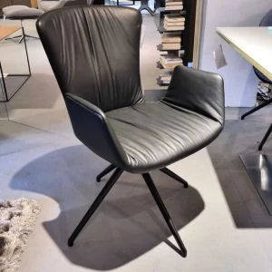 Draenert - 2x Stuhl Dexter Leder schwarz - LP 3.400,- EUR