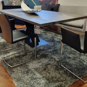 Draenert - 4x Stuhl Nobile Swing Leder schwarz - LP 4.878,- EUR