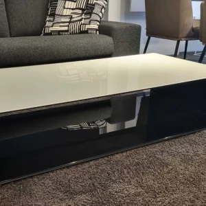 Glas Italia - Couchtisch Tunnel weiß/schwarz - LP 2.734,- EUR