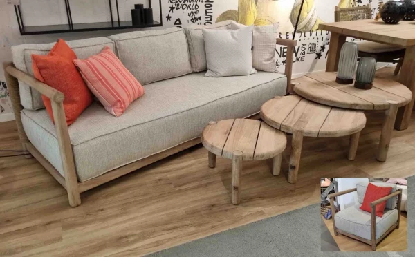 Gommaire - Sofa + Sessel Mieke + 3-Satz-Tisch Floor - LP 9.968,- EUR