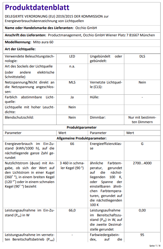 Occhio - Mito aura 60 up ceiling - LP 2.978 ,- EUR – Bild 4